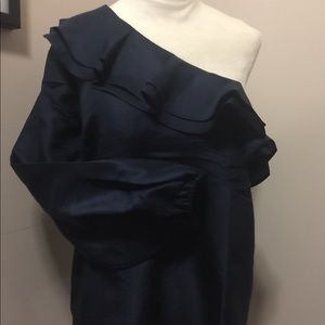 J.Crew Tall Silk one shoulder top